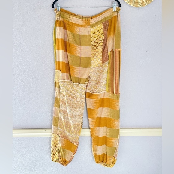 NWT Free People Camille Patchwork Joggers Bohemian Lagenlook Style Size Medium - Picture 7 of 7